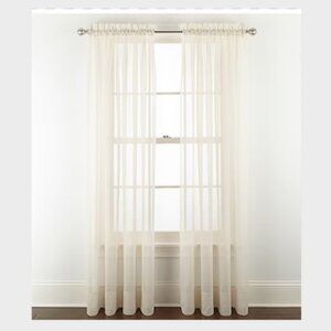 JCP Home Lisette Curtain Panels Soft Gold 60" 84" Four Panels